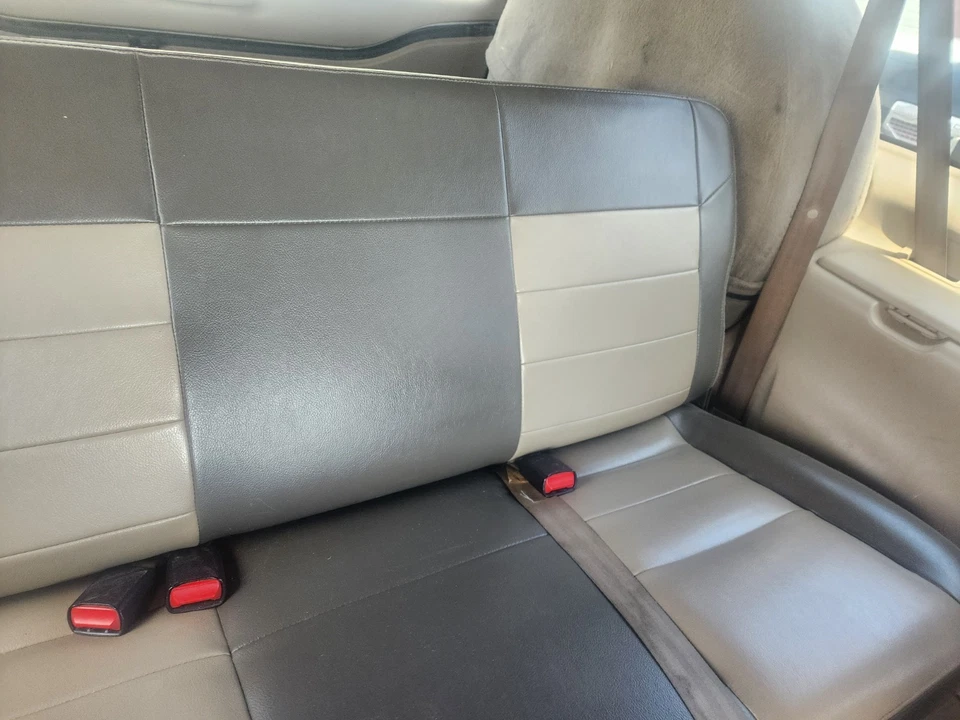 2003 Ford Excursion Eddie Bauer Gray Tan 2 Tone Third Row Rear Seat - Image 4 of 4