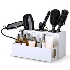Hair Tool Organizer for Bathroom Vanity Blow Dryer Holder with Stainless Cu...