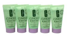 5 Clinique All About Clean Liquid Facial Soap Mild 1 Oz/30ml Dry Combination NEW