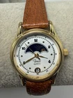 Timex Moon Phase Ladies Watch H5 2000 New Battery 25MM 6.75" Vintage
