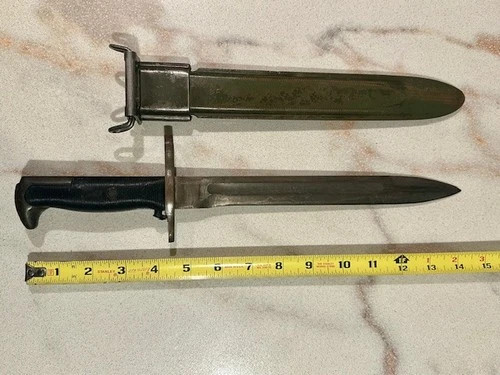 WW2 World War II UC US Military Bayonet Knife Gun M1 Garand w/Scabbard