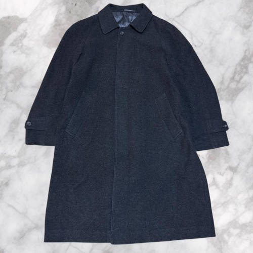 Cashmere 100% Balmacaan Coat Size M Dark Grey Fully Lined - Picture 2 of 7