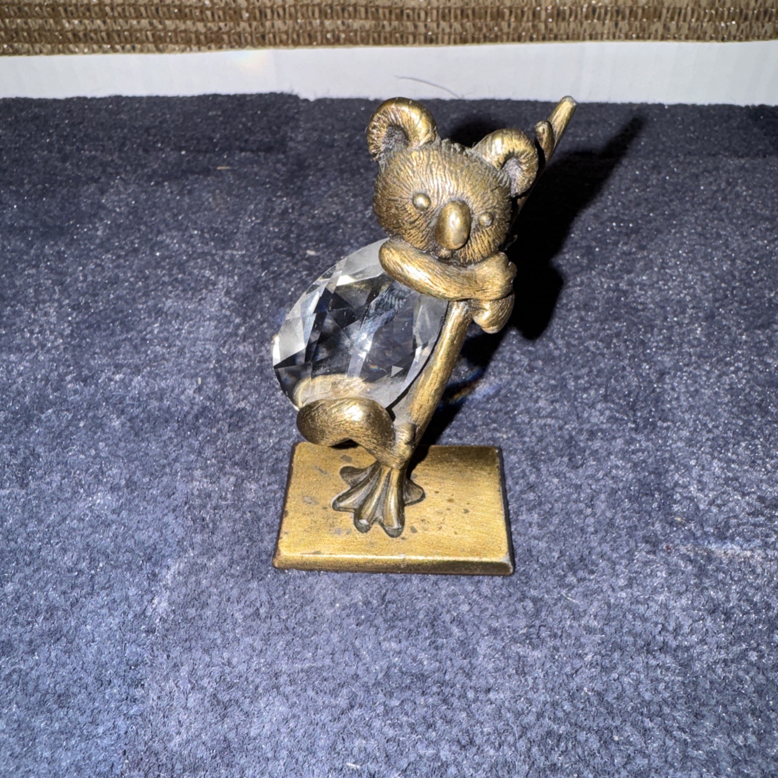Crystal De Lites by Manon Koala on Tree Gold Tone Figurine 1984