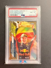 2020 Topps Chrome Formula 1 Max Verstappen  Gold #162  /50 PSA 8