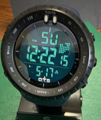 O.T.S Sport Digital Compass Watch Multifunction Watch with day date alarm
