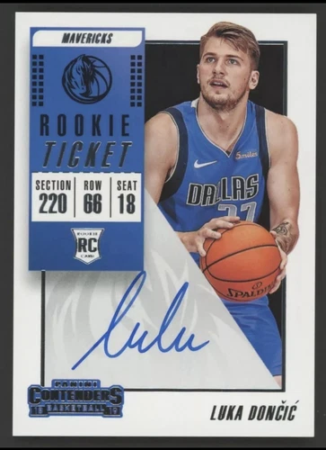 🔥 2018-19 Panini Contenders - Variation Luka Dončić Rookie Auto Mavericks 🔥
