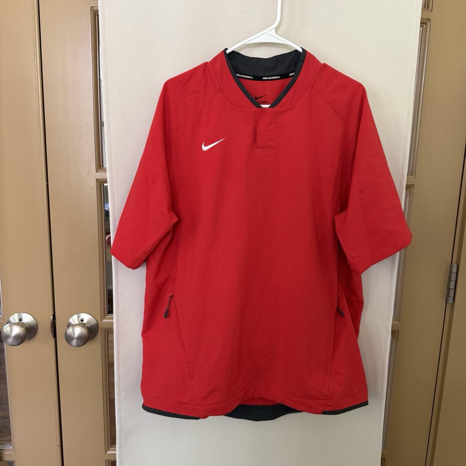 SACAI X NIKE Giacca Nike uomo grande rossa baseball manica corta