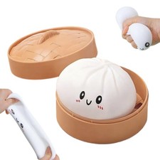 Steamed Buns Squishy Toy Calming Rebound Dumpling Shape Sensory Squeeze Toy