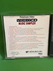 SEGA SATURN VIDEO CD MUSIC SAMPLER - TESTED + WARRANTY - RARE