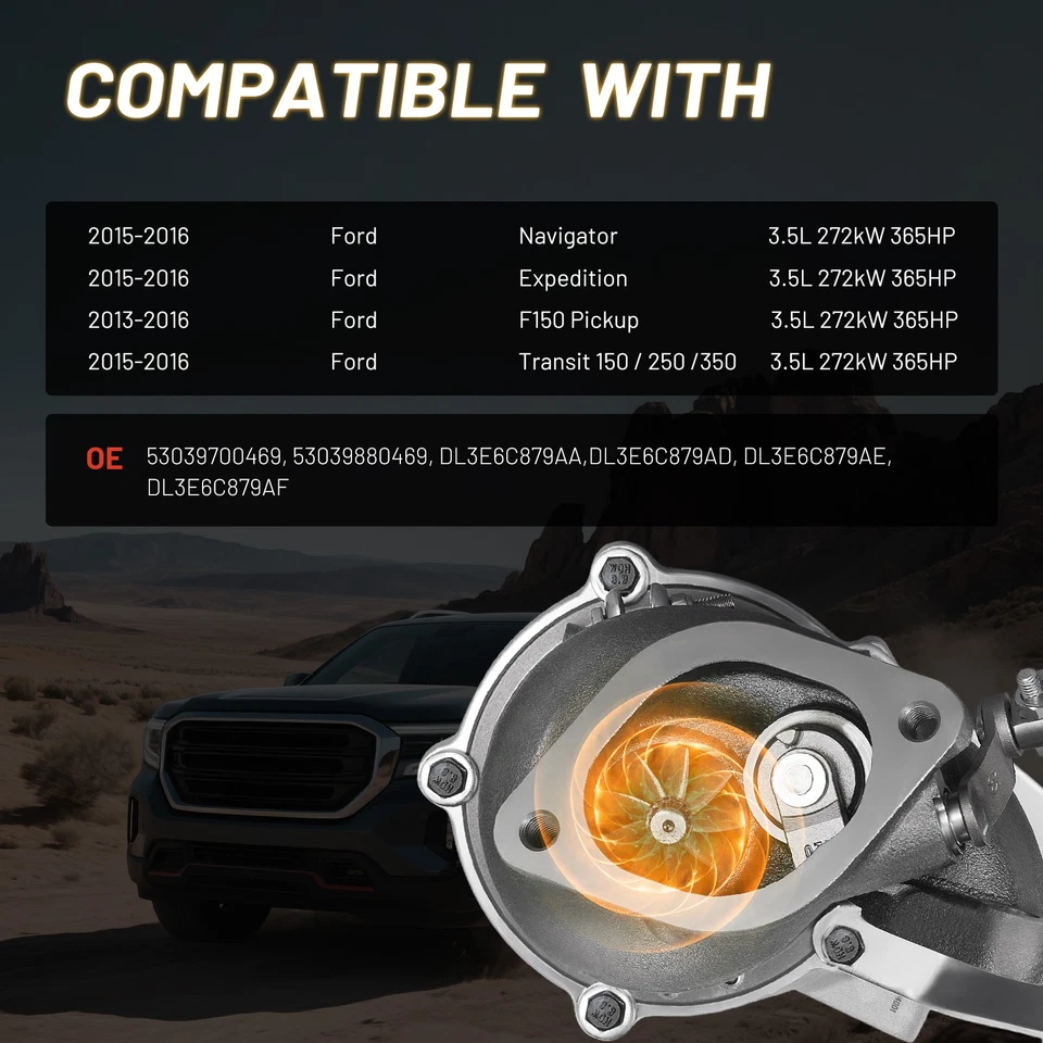 Turbocompresor lado izquierdo para Ford Transit-250 3,5 L 2015-2016 53039880469 Foto 3 de 4