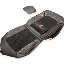 Car Seat Covers Set Black Red Mesh Front Rear Universal Fit