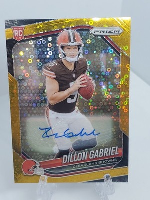 2025 Prizm Dillon Gabriel Gold No Huddle RC Auto /10