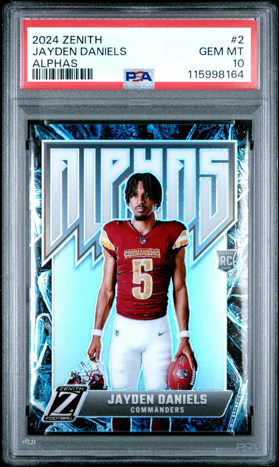 2024 PANINI ZENITH ALPHAS #2 JAYDEN DANIELS PSA 10
