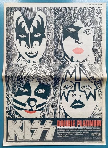 KISS 1978 original POSTER ADVERT DOUBLE PLATINUM vintage CASABLANCA RECORDS
