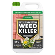 Jarder Weed Killer for Paths and Patios Weedkiller spray Glyphosate free 5L