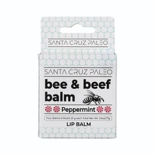 Grass Fed Beef Tallow & Beeswax Peppermint Lip Balm, 1 Pack, Beef Tallow for ...