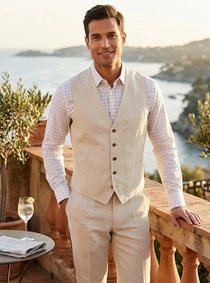 INC International Concepts Mens Linen Blend Vest, Size XS | eBay