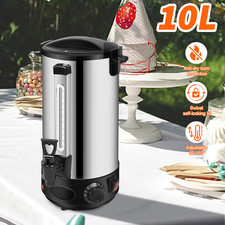 Stainless Steel Tea Urn 10 Litre Commercial Electric Catering Hot Water Boiler