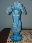 Fenton Vase  'Daisies and Forget-Me-Not' Hand