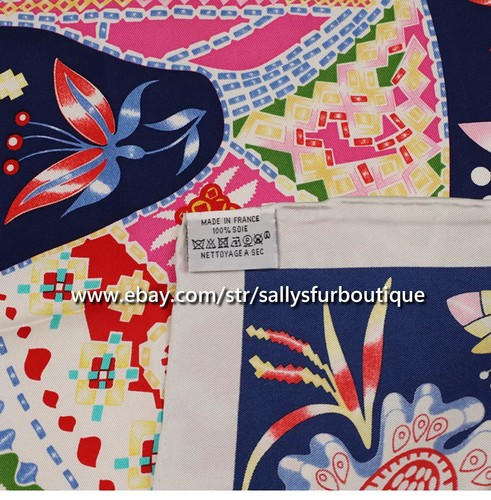 Sallys Boutique 18 Momme Twill Silk Floral Horse Print Office Collar Scarf 50cm - Picture 5 of 12
