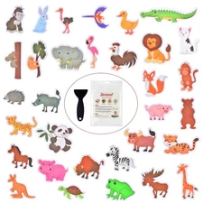 Non Slip Bathtub Stickers, 32 PCS Adhesive Kids Animals Anti Slip Decal Tread...