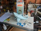 Vintage 1975 Jaws Shark toy with Original Box & Game pieces Lot 26-38-25