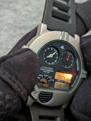 Vintage 1983 Citizen Ana-Digi Temp Watch 8982-088875, VGC, new