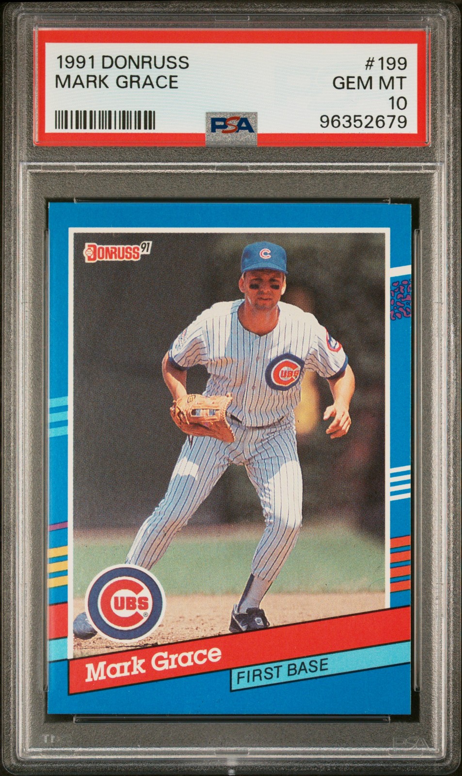 1991 DONRUSS #199 MARK GRACE PSA 10