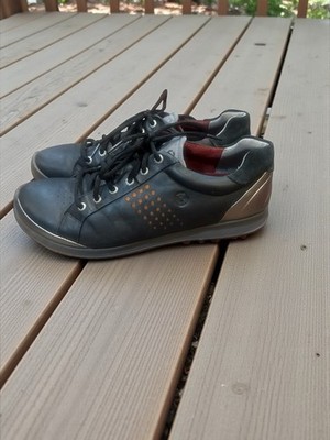 ECCO Golf Shoes Mens 44 US 10 Black Leather Biom Hybrid Yak Spikeless Sneakers