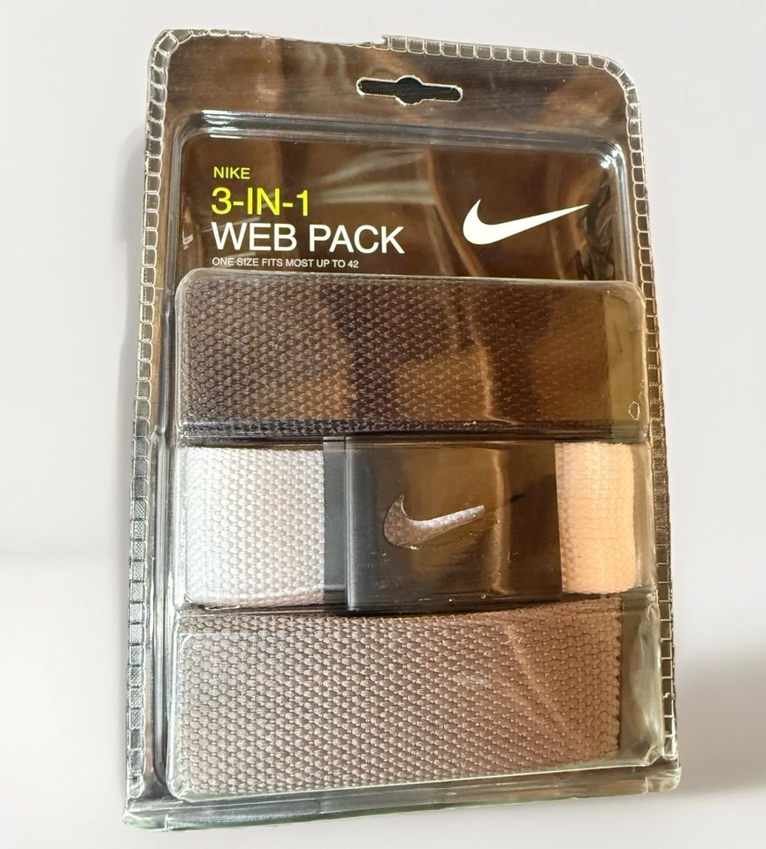 Cinturón de golf Nike 3 en 1 para hombre talla única, negro/blanco/gris Foto 2 de 4