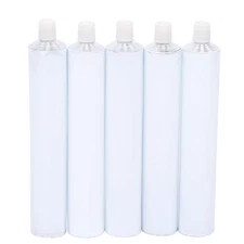 100pcs Portable 100ml Aluminum Empty Toothpaste Tubes With Needle Cap White USA