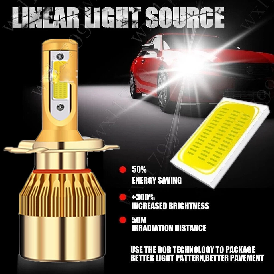 Kit de faros LED de alta baja + bombillas antiniebla 6000K blanco para Honda CR-V 2002-2014 Foto 2 de 4