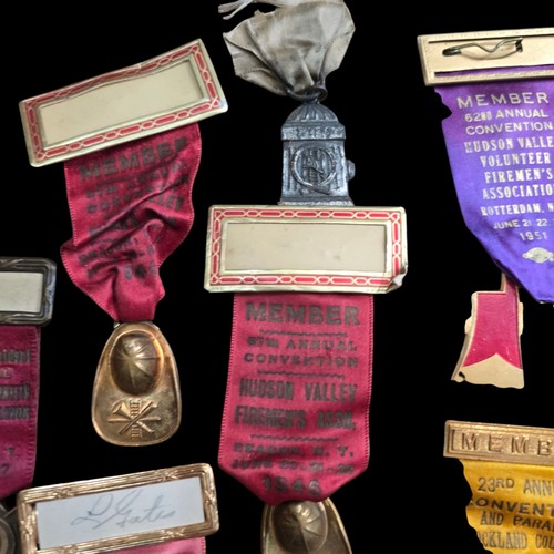 Volunteer Fireman's Association Hudson Valley Covention Ribbon Medals 1927-50 - Picture 10 of 16