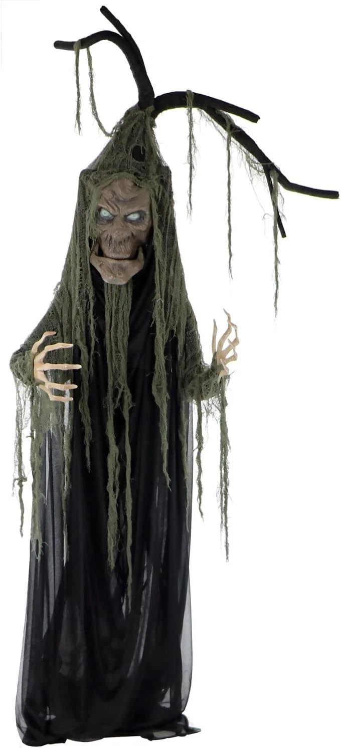Haunted Hill Farm Life-Size Haunted Talking Tree Halloween Animatronic with