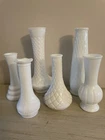 MILK GLASS VASE  LOT VINTAGE ALL IN MINT CONDITION!