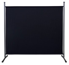 QUICK STAR Paravent 180 x 178 cm SCHWARZ Raumteiler Stellwand Trennwand Balkon