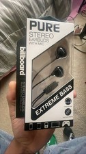sealed billboard Pure Stereo Earbuds with Mic   Extreme Bass