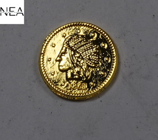 1861 California Gold Token Coin Uncirculated Round 1/4 ZG914