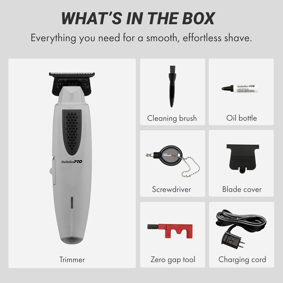 BaByliss PRO LithiumFX+ Cordless Ergonomic Clipper Trimmer Shaver