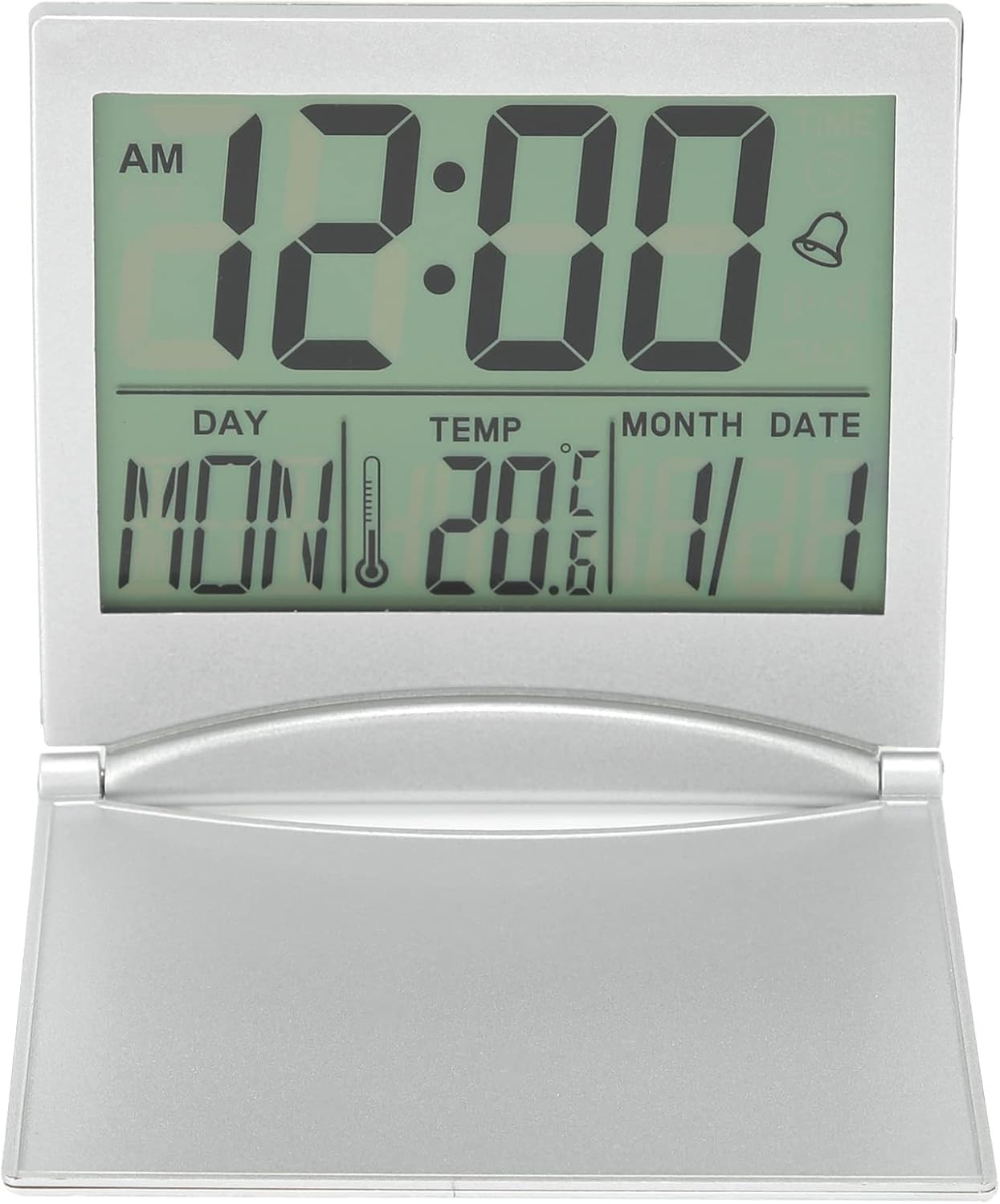 Atomic Alarm Clock, Digital Display, Compact Style, with Cal