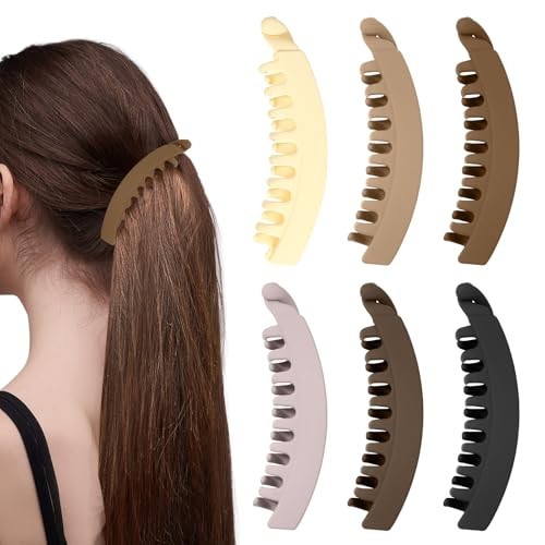 6 Pcs Banana Hair Clips, 5.1 Inch Large Banana Hair Clips for banana clips-1