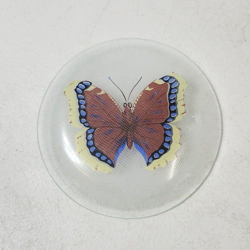 Vintage Butterfly Glass Colorful West Germany Plates Lot Set of 6 4.5" - Picture 14 of 14