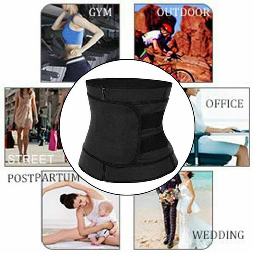 Women Waist Trainer Vest Gym Slimming Adjustable Sauna Sweat Belt Body Shaper UK - Picture 3 of 14