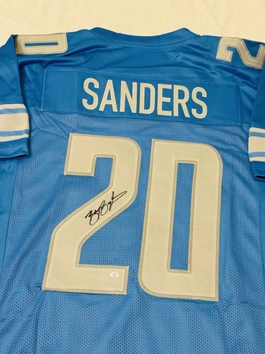 Barry Sanders Detroit Lions Signed Football Jersey COA