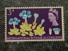1964 - British  International Botanical  Congress 3d Pence Stamp