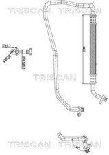 AC High Low Pressure Line Hose TRISCAN Fits CITROEN C3 Picasso 15-15 3639741