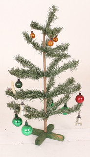 Antiker Weihnachtsbaum Kugel antik Papier Federn ?Tree Ornament Lauscha 11O19