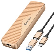M.2 NVMe SATA SSD Enclosure Adapter USB 3.1 Gen 2 10Gbps Case Rose Gold Box