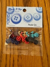 Dress It Up   Sewing Buttons " PEDAL ON"BICYCLES