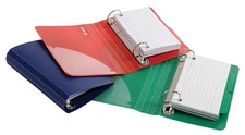 Oxford Index Card Binder with Dividers, 3" X 5", Color Will Vary, 50 Cards,1 Bin